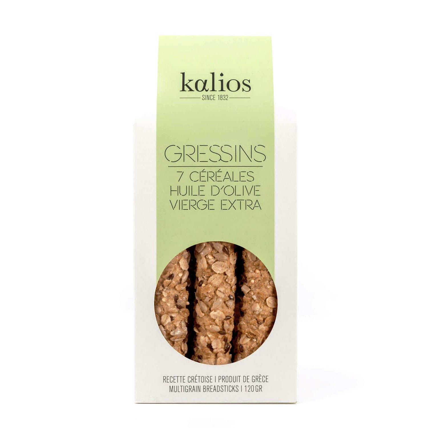 Gressins crétois à l'huile d'olive vierge extra et aux 7 céréales - Kalios