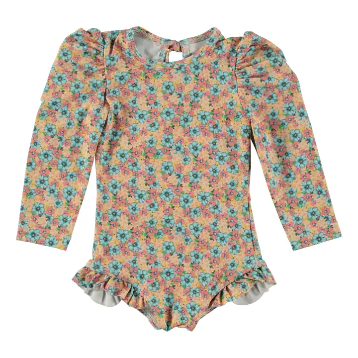 Tocoto Vintage Maillot de Bain Manches Longues Fleurs | Rose