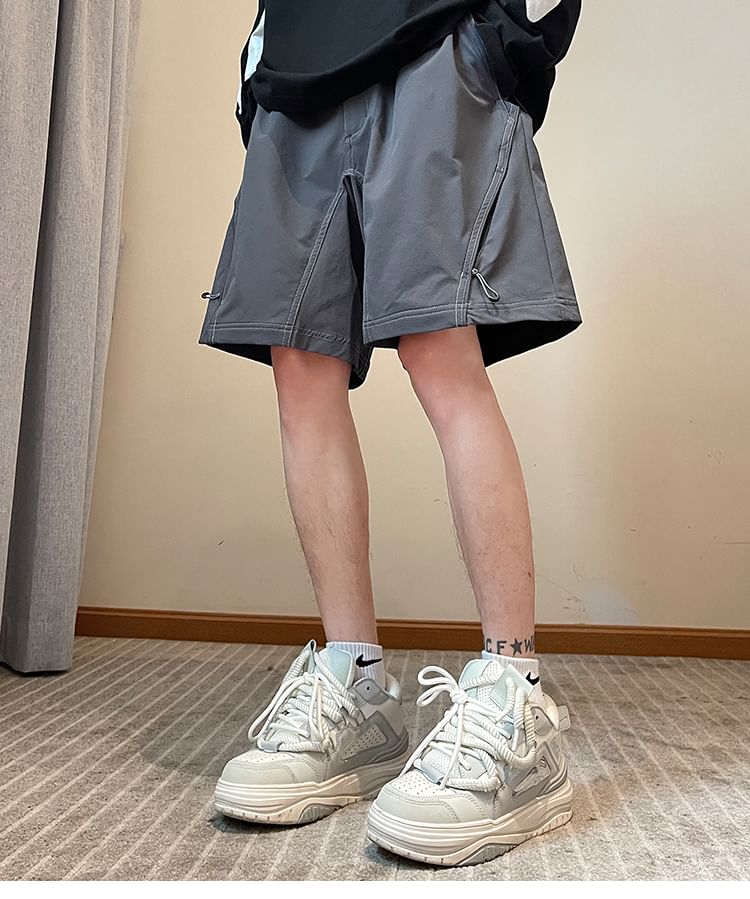 emeisa - Effen short met middelhoge taille