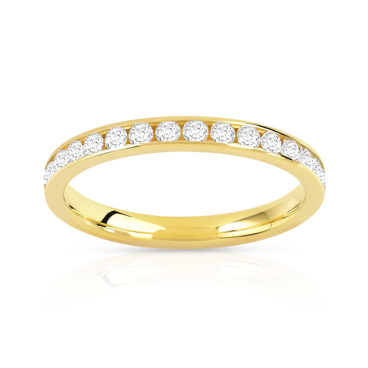 Alliance or 750 jaune diamant H/P1