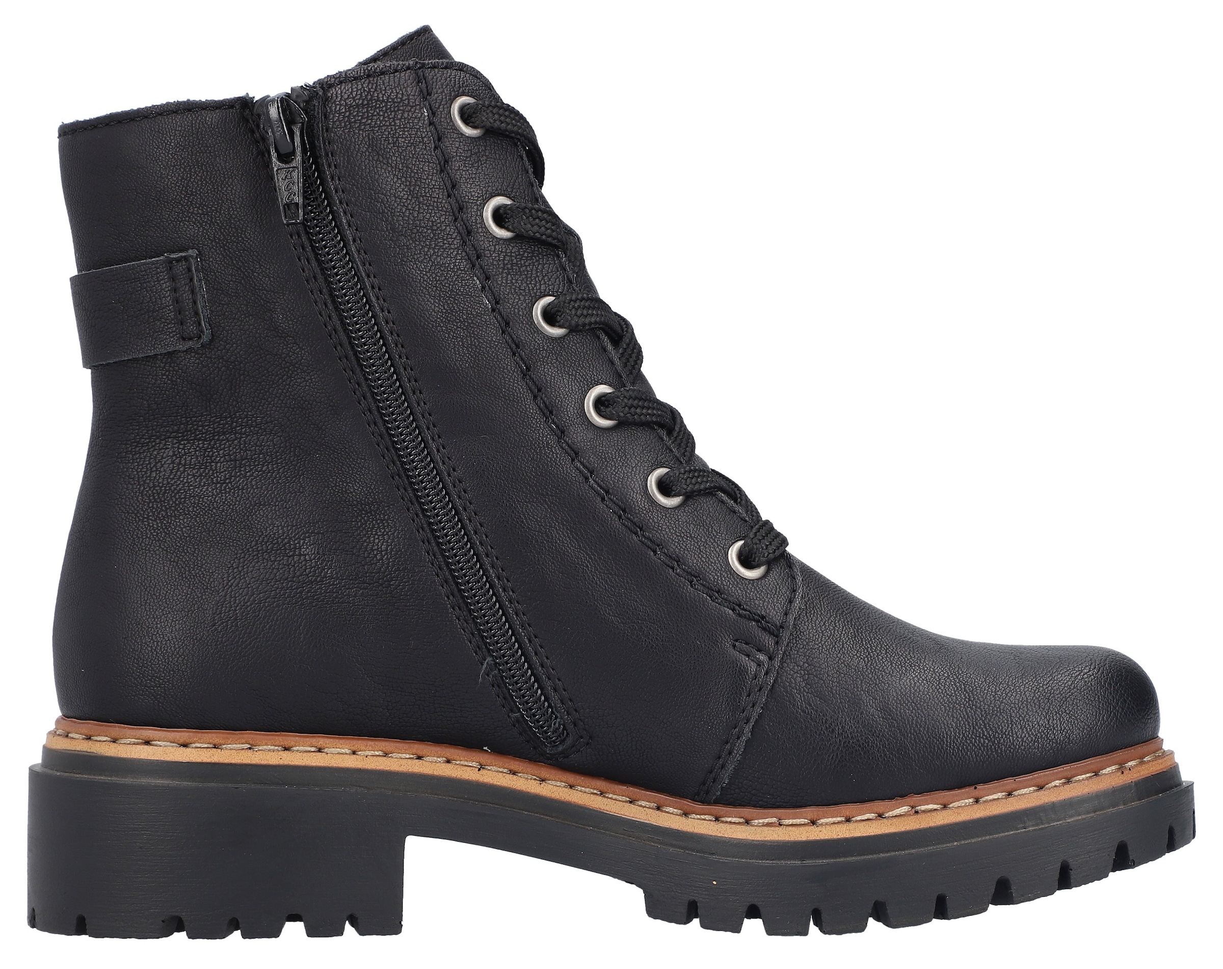 Rieker Schnürboots  , Winterstiefel, Boots mit kontrastfarbener Rahmennaht
