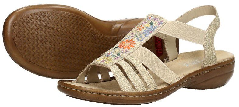 Rieker Sandalen Plat beige