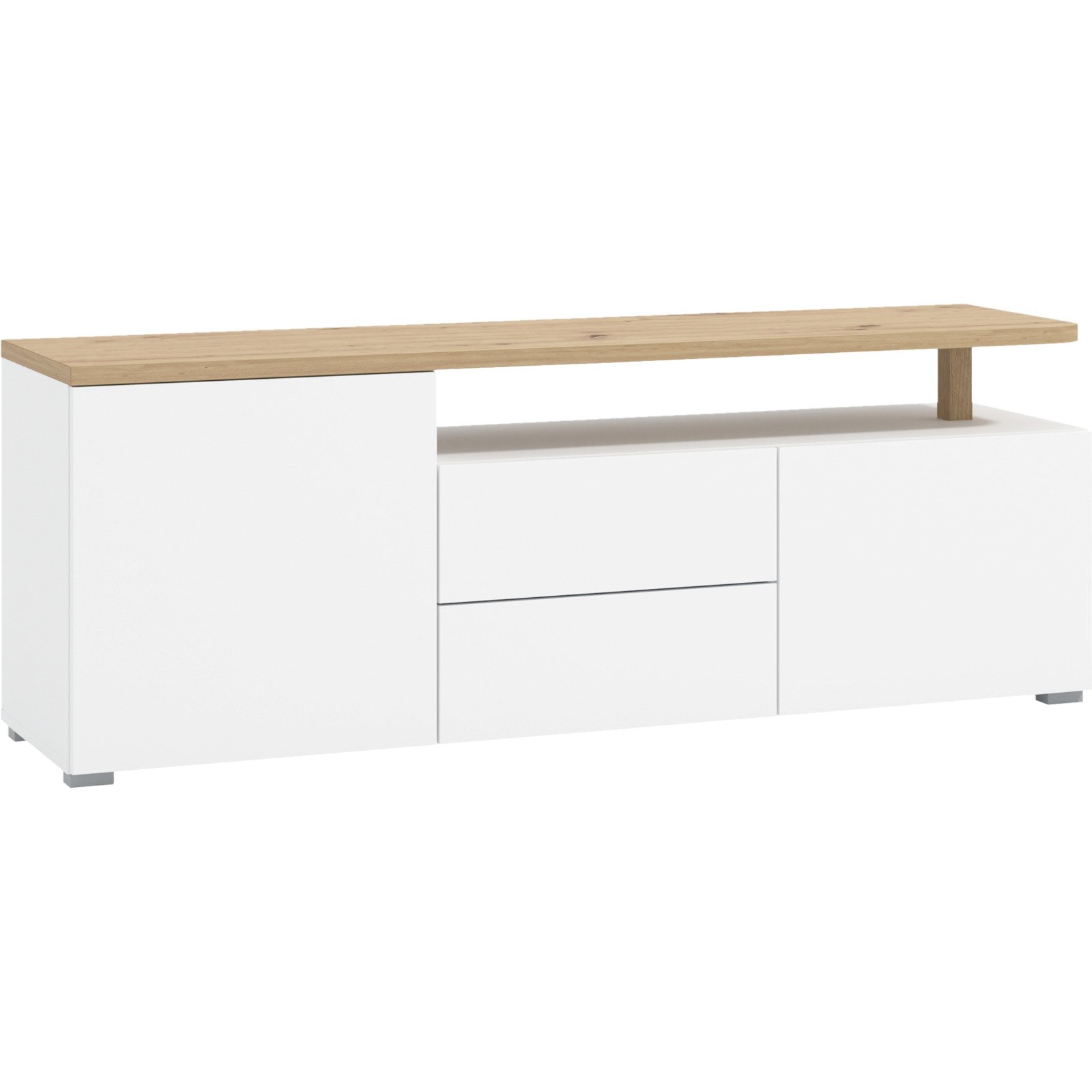 TV-Möbel Aterno Dekor weiss 154 x 56 x 40 cm