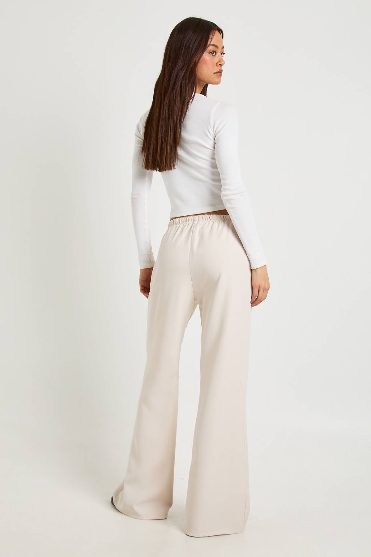 boohoo Pantalon Tall Tissé à Taille Élastique et Jambes Droites