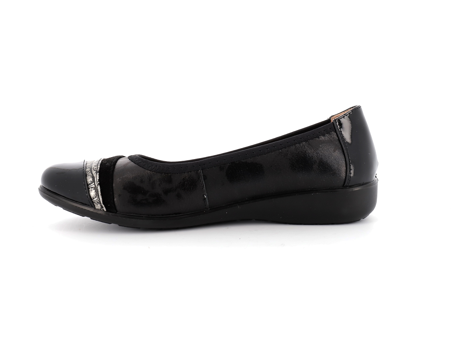 Inea-FABLE Cuir Noir Argent