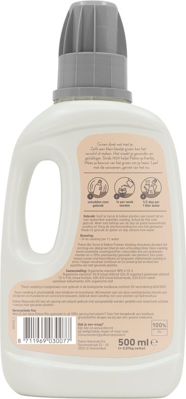 Pokon Bio Terras en Balkon Planten voeding 500 ml