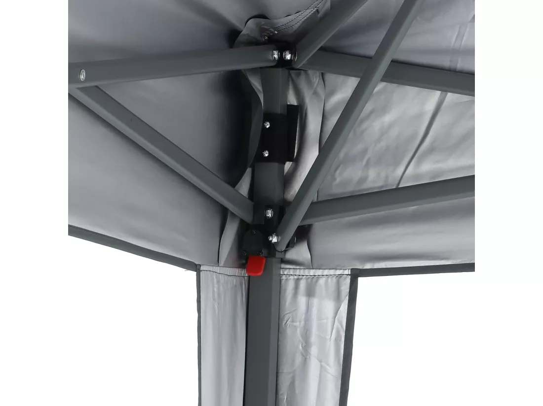 YITAHOME Tonnelle de Jardin - 3x3m - Pliable - Imperméable - Extérieur - Anti-UV - Gris Foncé - pour Camping/Fête/Plage/Terrasse/Marchés