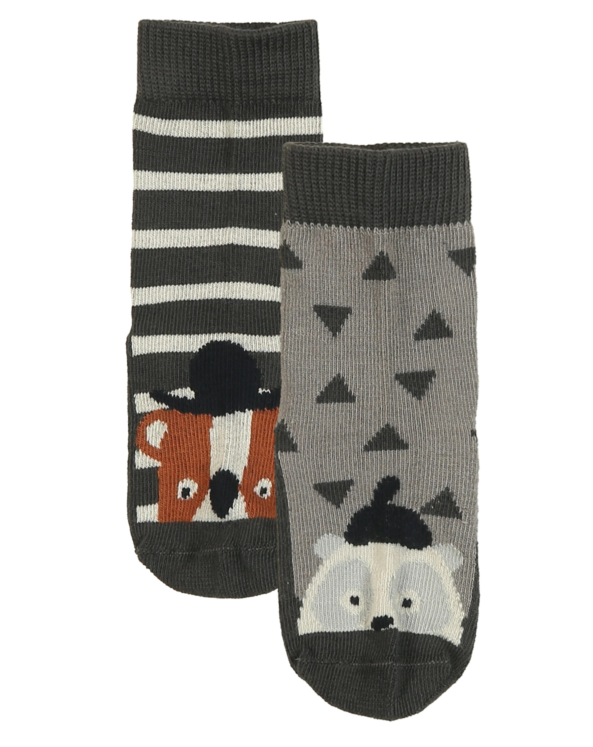 Socken TIERE 2er-Pack in grau