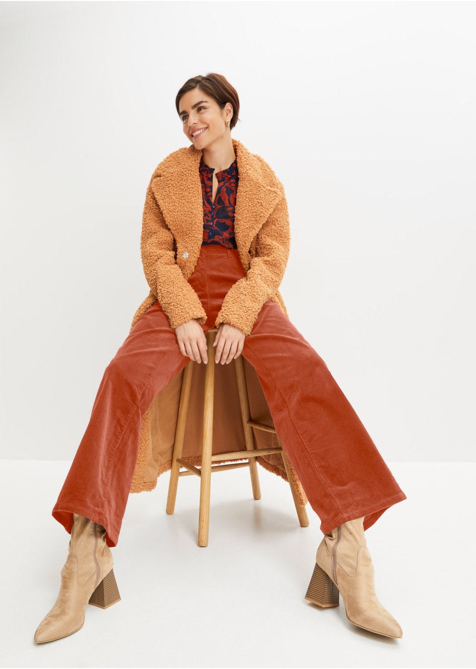 Chemisier en chiffon avec smocks