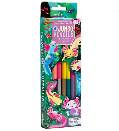 Eeboo Buntstifte - 6 st. - Jumbo - Axolotl