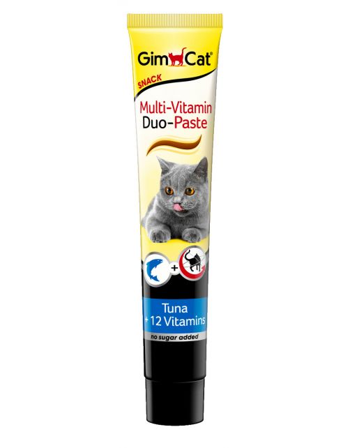 Gimcat Duo-Pasta Met 12 Vitamines - Kattensnack - Tonijn 50 g Multi-Vitamine