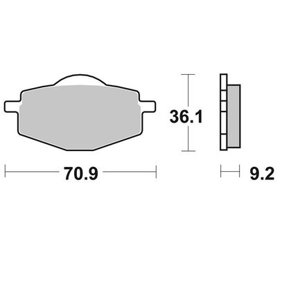 Plaquettes de freins SBS 575LS nter Métal Fritté avant/arrière (selon modèle)