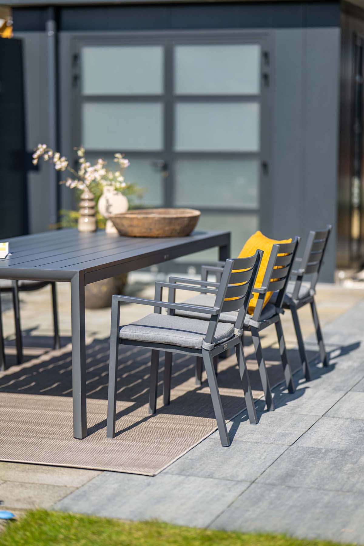 Garden Impressions Oklahoma Carbon Black tuinstoel - Set van 4