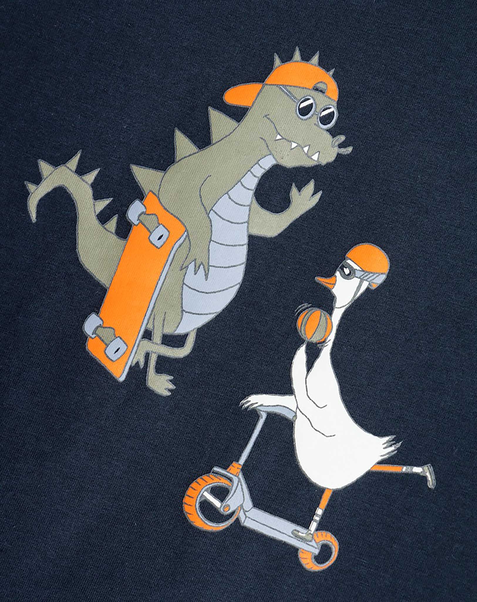 Langarmshirt NMMVUX DRAGON & GOOSE in dark sapphire
