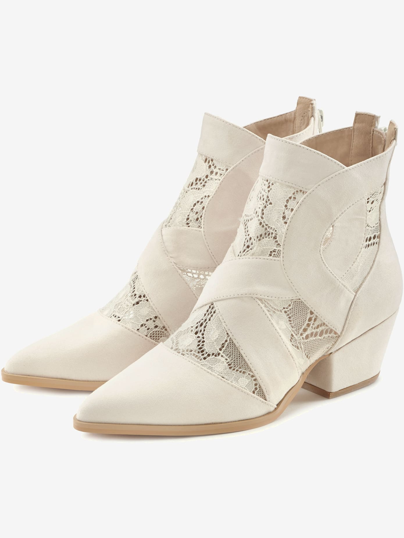 Bottines d'été avec dentelle raffinée