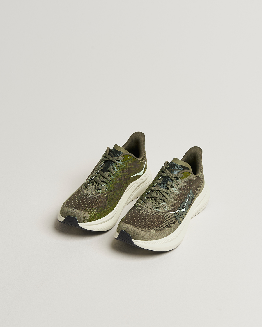 Hoka One Mach 6 Running Sneakers Antique Olive/Truffle Salt
