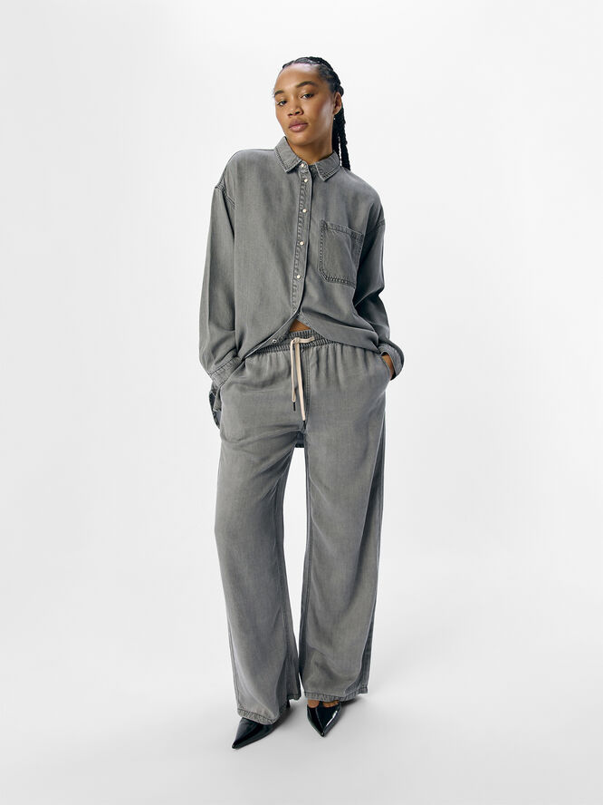 Object OBJFRAME MW PANTS 132 Light grey denim