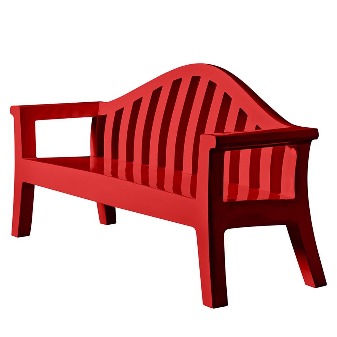 Serralunga Banc Giulietta Design par Paolo Rizzatto rouge - 185x100x67 cm