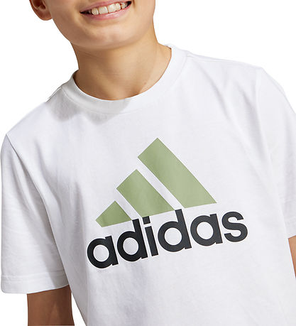 adidas Performance T-shirt - U BL 2 - Hvid/ Grøn