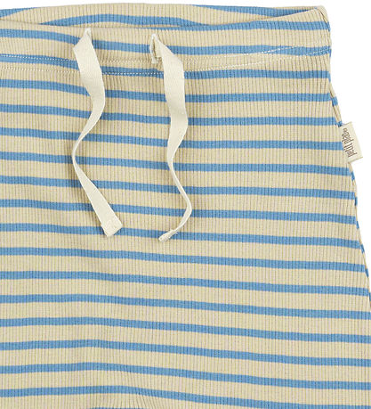 Petit Piao Hosen - Rib - Modal - Allure Blue/Dark Off White