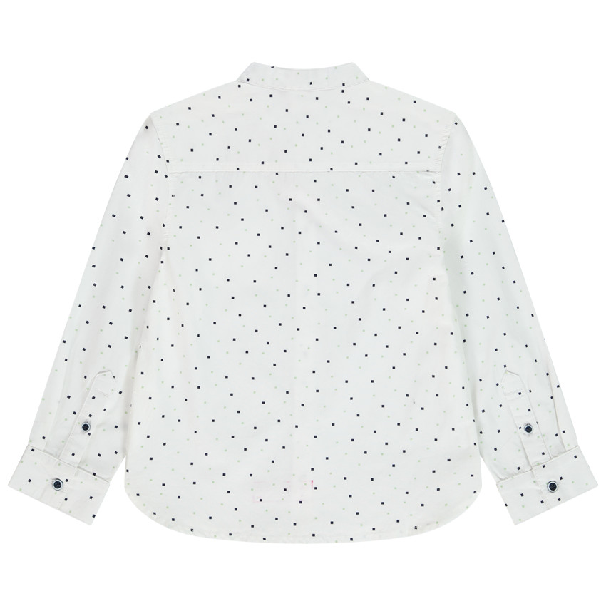 Chemise manches longues imprimée avec faux mouchoir pour garçon