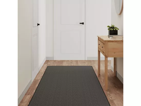 Prolenta Premium - Tapis de couloir aspect sisal anthracite 80x400 cm