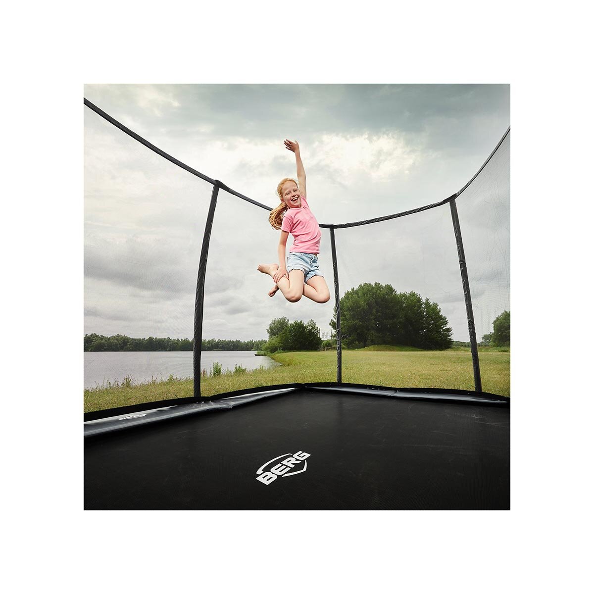 Bergtoys Berg Ultim Champion Trampolin FlatGround, Sicherheitsnetz Deluxe XL