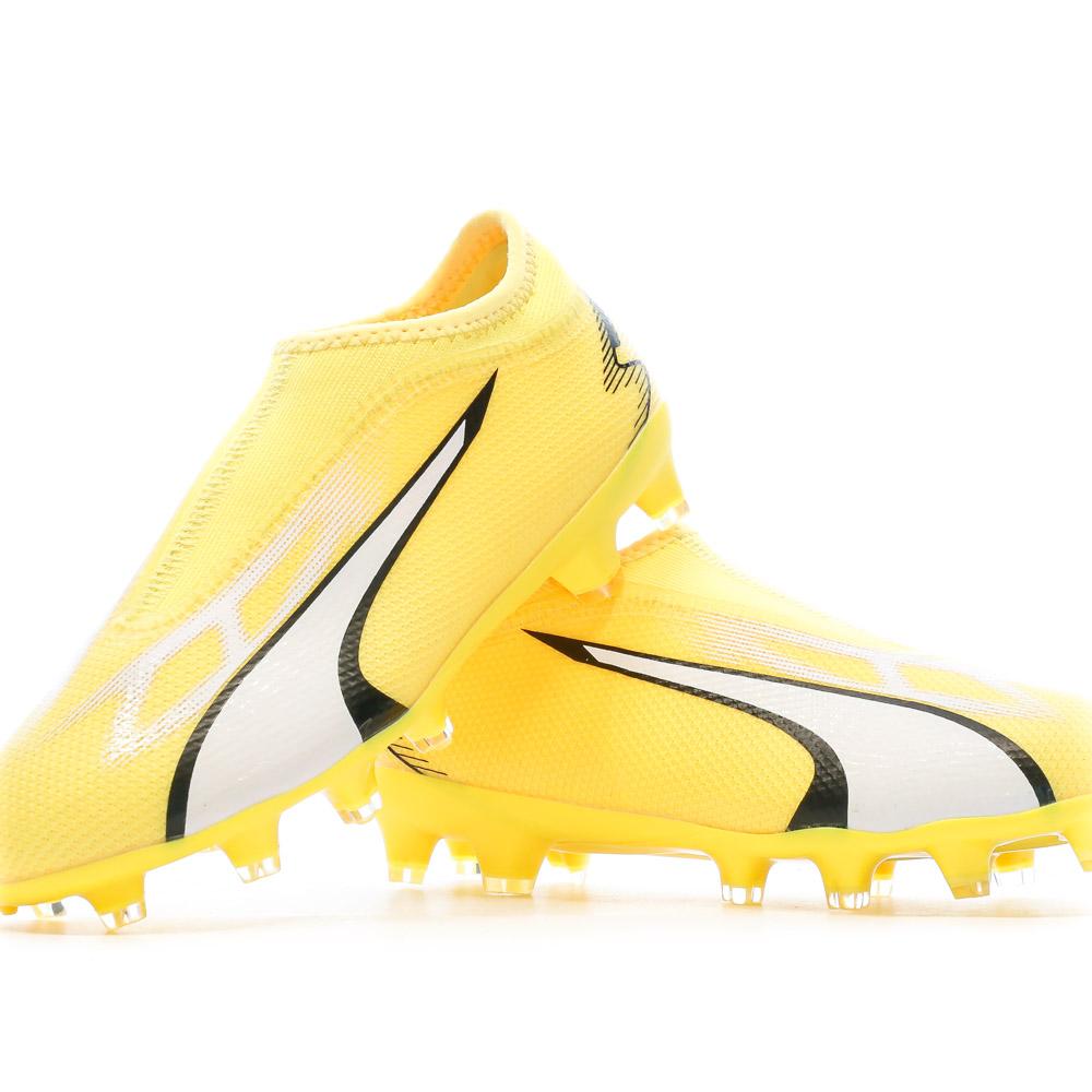 Puma Chaussures de foot Jaunes Enfant Puma Ultra Match LL FG