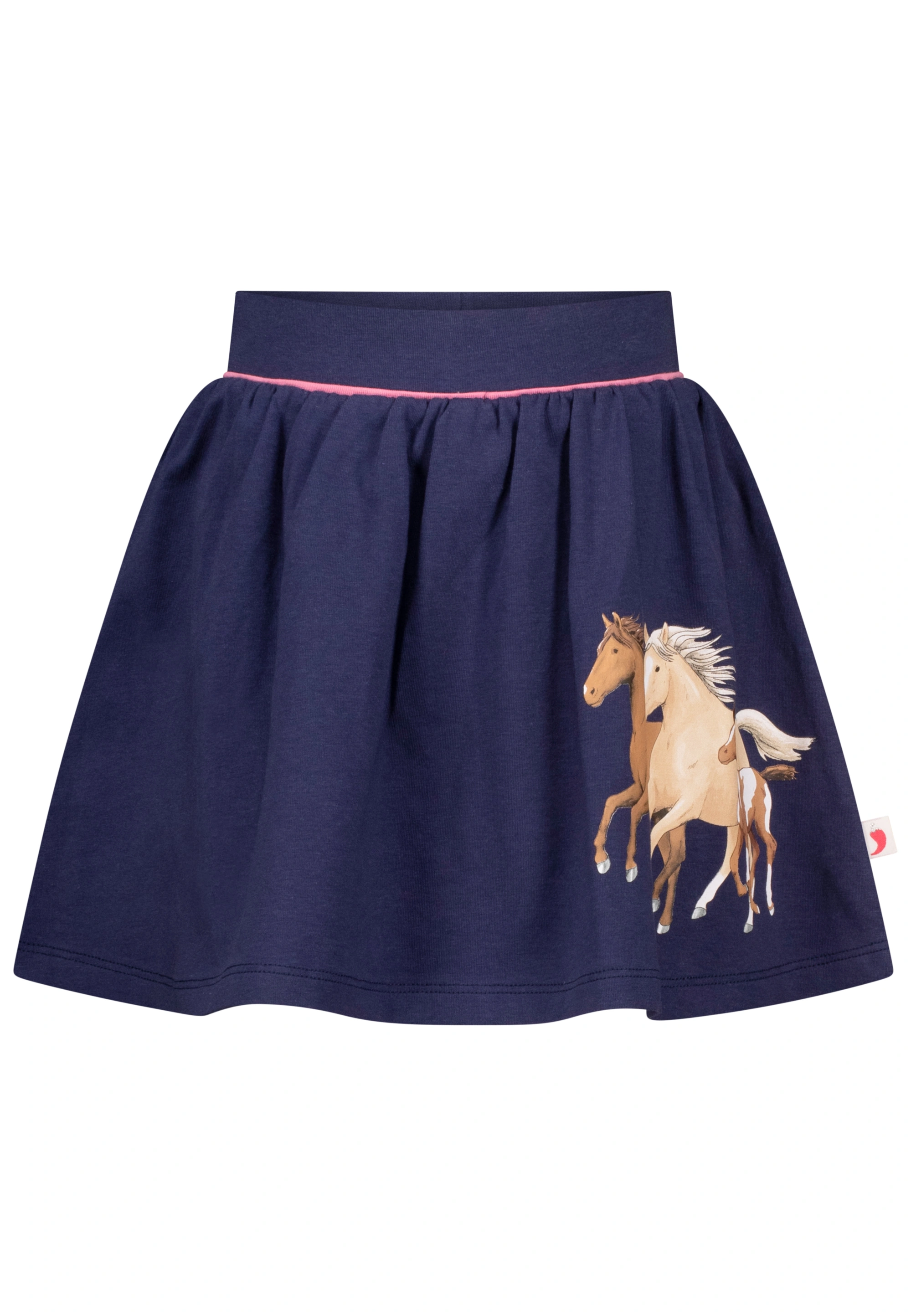 Skort HORSES in true navy