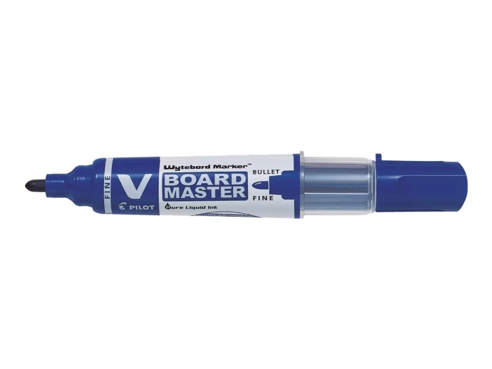 Whiteboardmarker Pilot V-Board Master, rund spids - med 5 stk. ass. farver