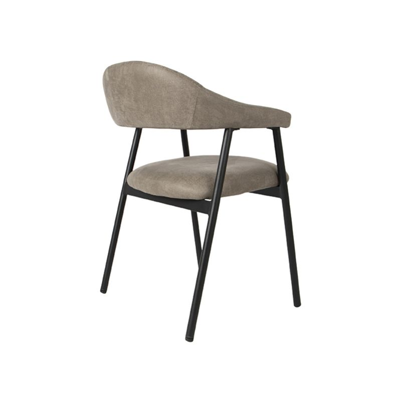 Stoel Grace micro suede taupe