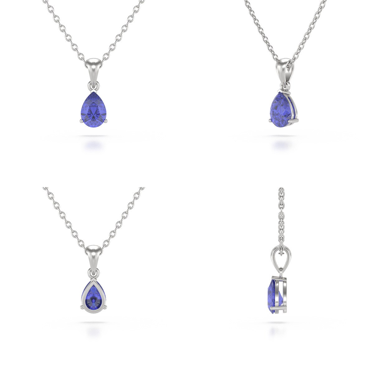 Collier Pendentif Tanzanite en Argent 925 - Cadeau Élégant | Aden