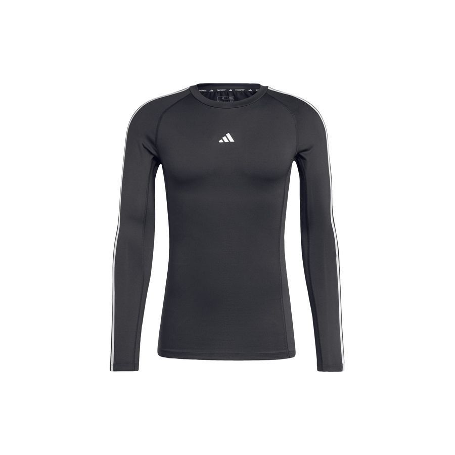 Adidas T-shirt manches longues compression 3 bandes Techfit Training