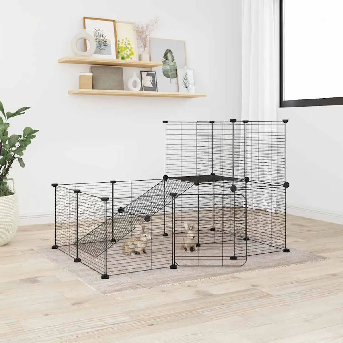vidaXL Cage pour animaux 20 panneaux