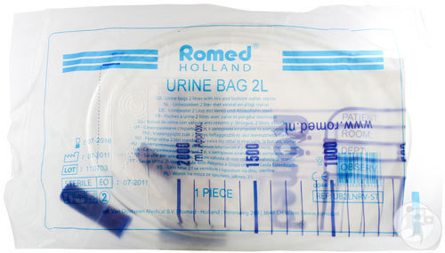 Poches À Urine 2 Litres Avec Valve Et Purgeur Stérilisées 1 Pièce