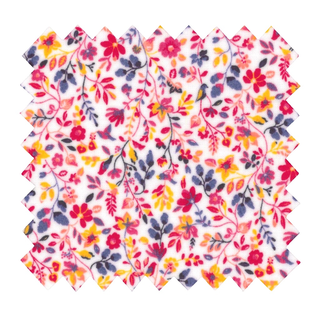 Coupon Tissu Enduit De 35Cm Lianes Printanieres