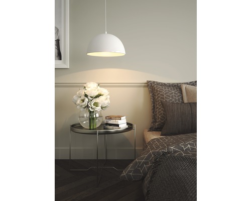 FLAIR hanglamp, 1-lichts, Ø 40 cm, wit/zilver