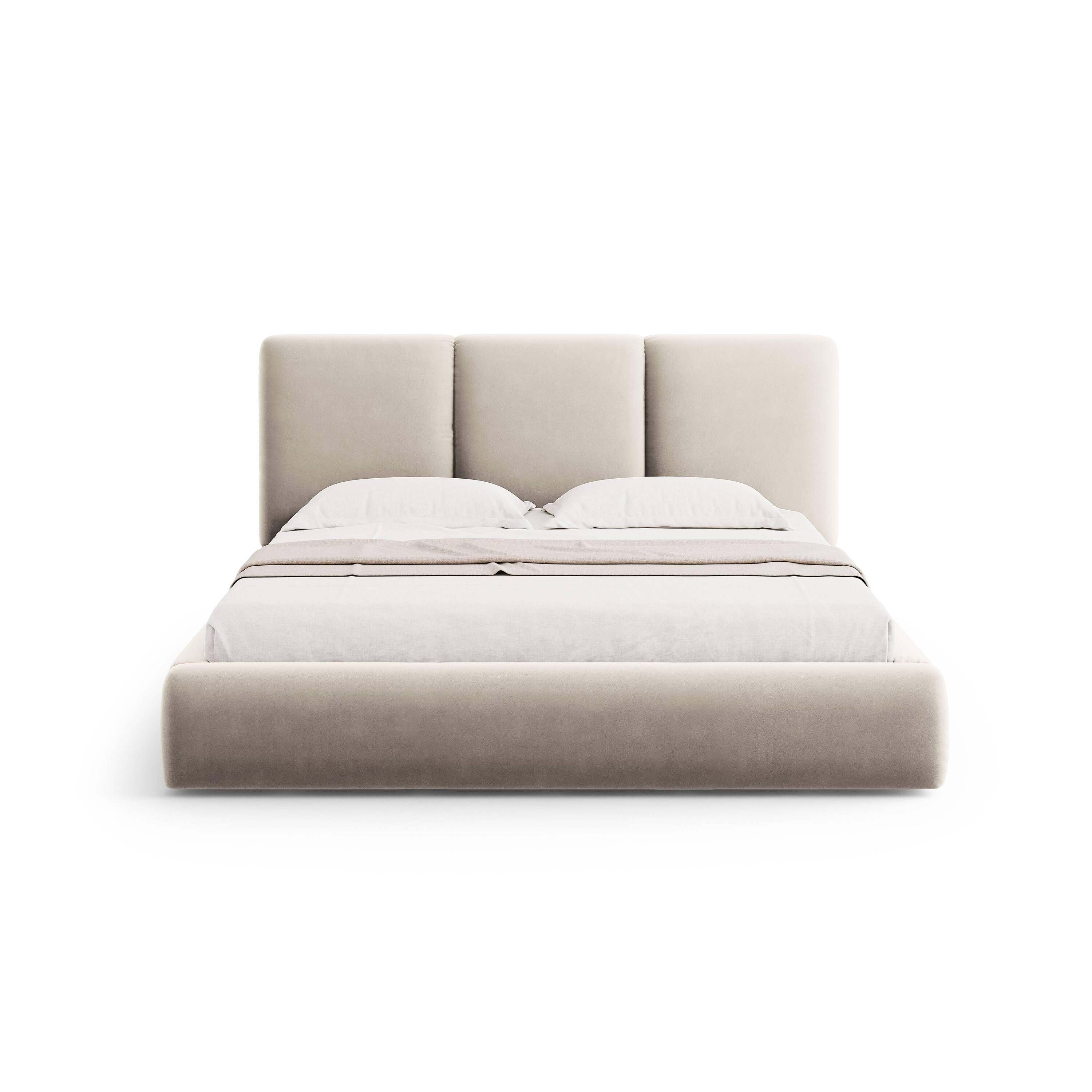 Windsor & Co Horizon Bedframe met Opbergvak - 180 x 200 cm - Fluweel - CrÃ¨me