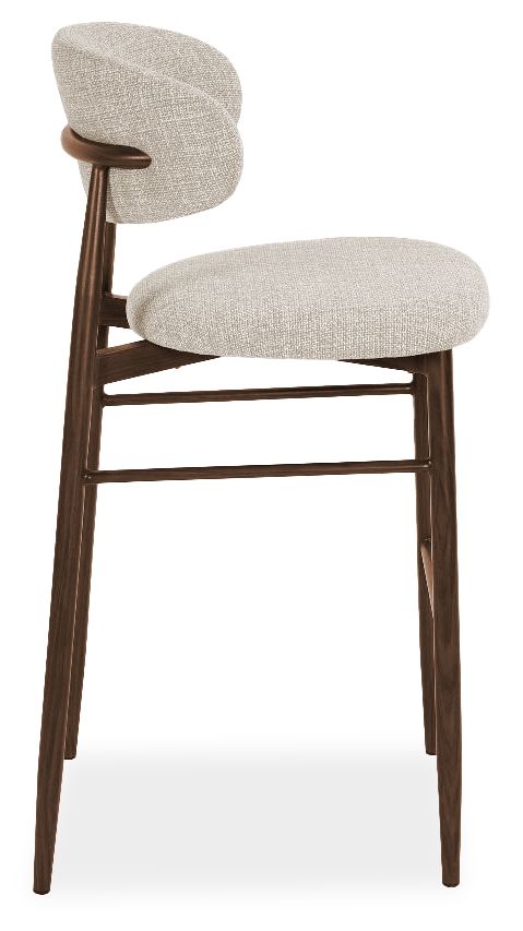 Barkruk Beige Walnut Kumo B52 x D56 x H95 cm