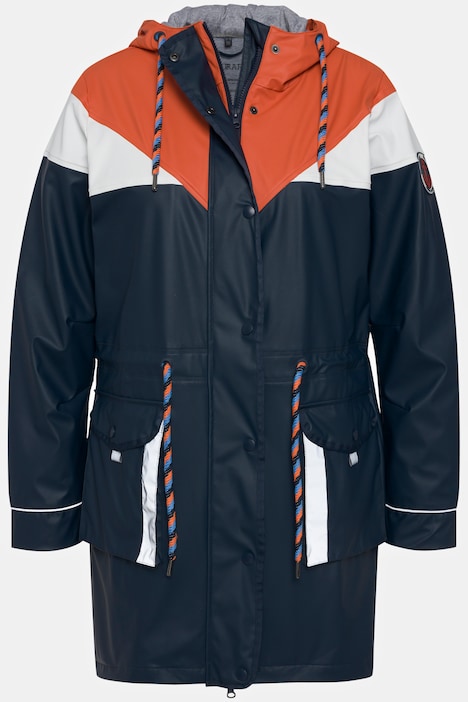 HYPRAR Friesenjacke, Colorblocking, Kapuze, Tunnelzug