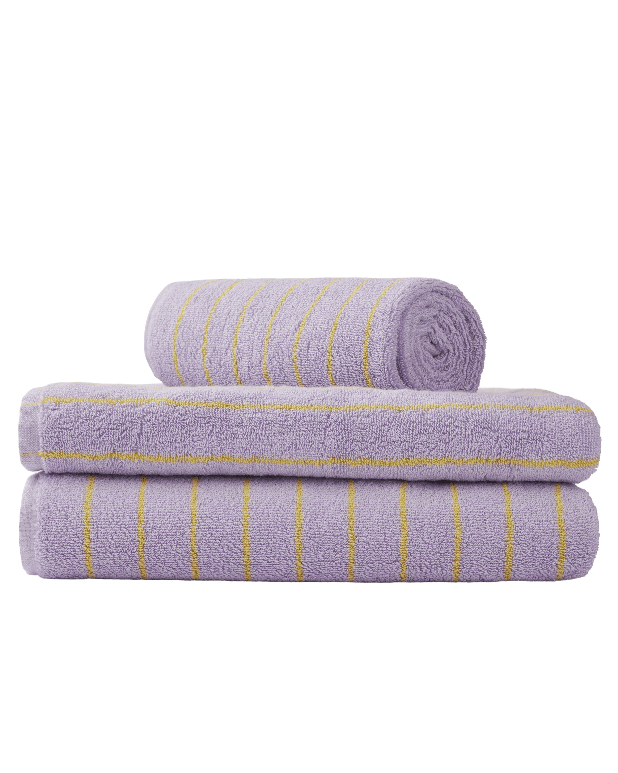 Bongusta  Naram håndklæde - Lilac & Neon Yellow