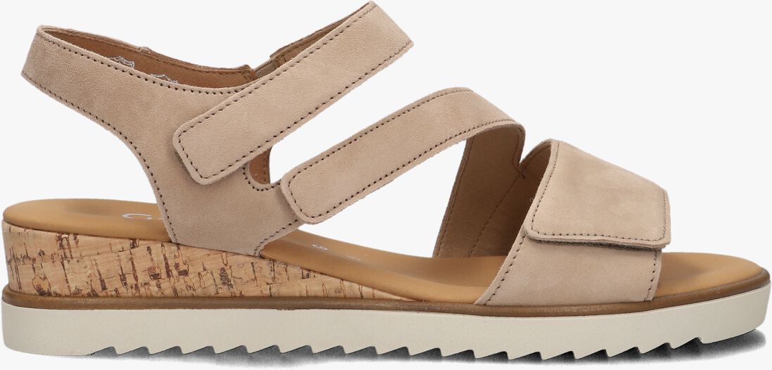 beige gabor platte sandalen 754.1