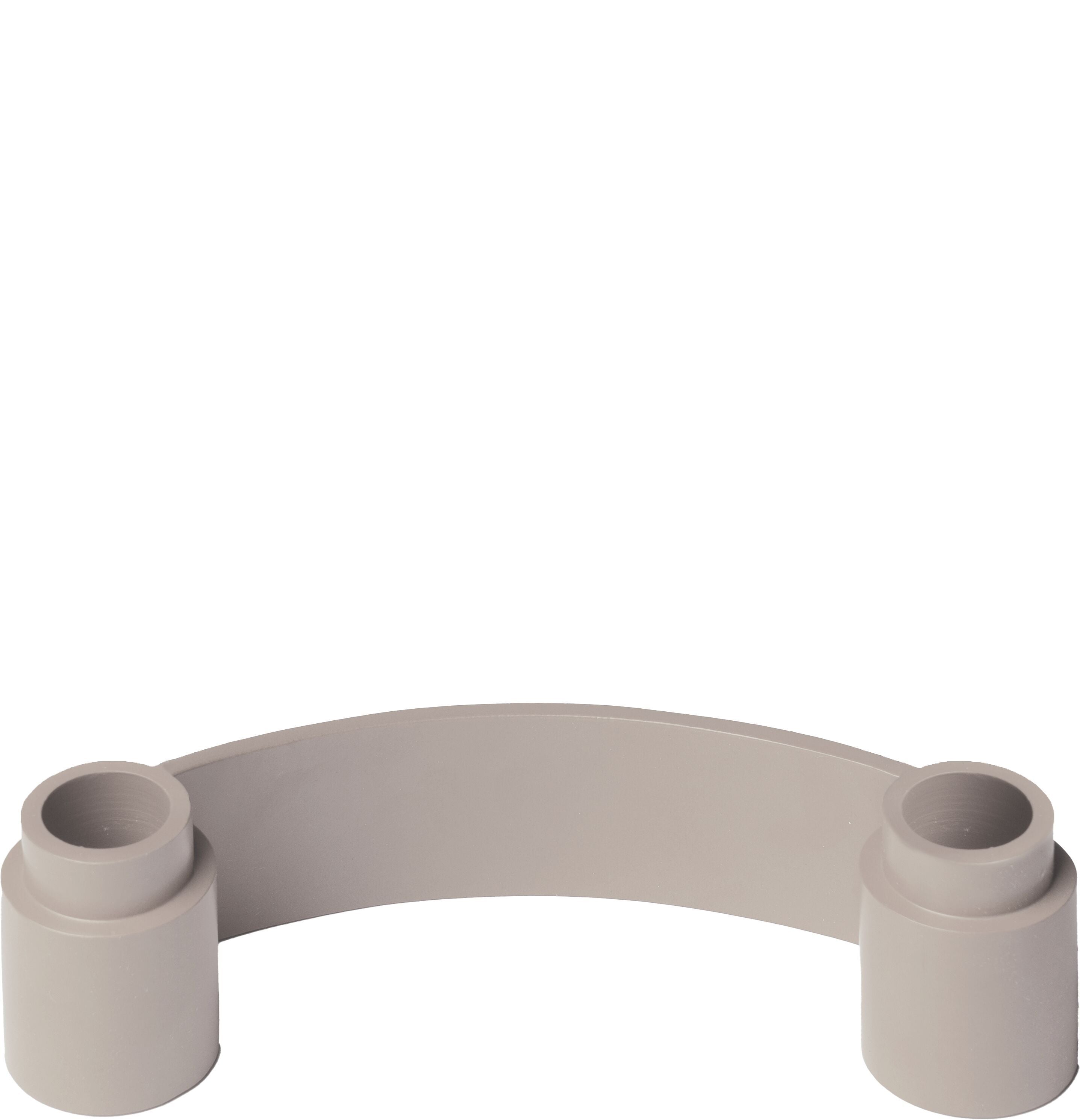 HOMEWORKS Kerzenhalter - Beige / B: 19.0 cm x T: 7.0 cm x H: 5.0 cm