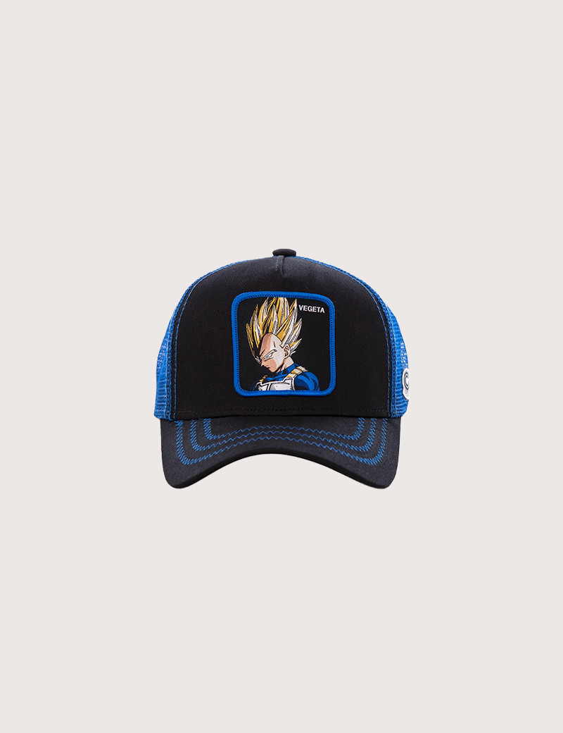CAPSLAB CASQUETTE TRUCKER ENFANT VEGETA SAYAN NOIR BLEU