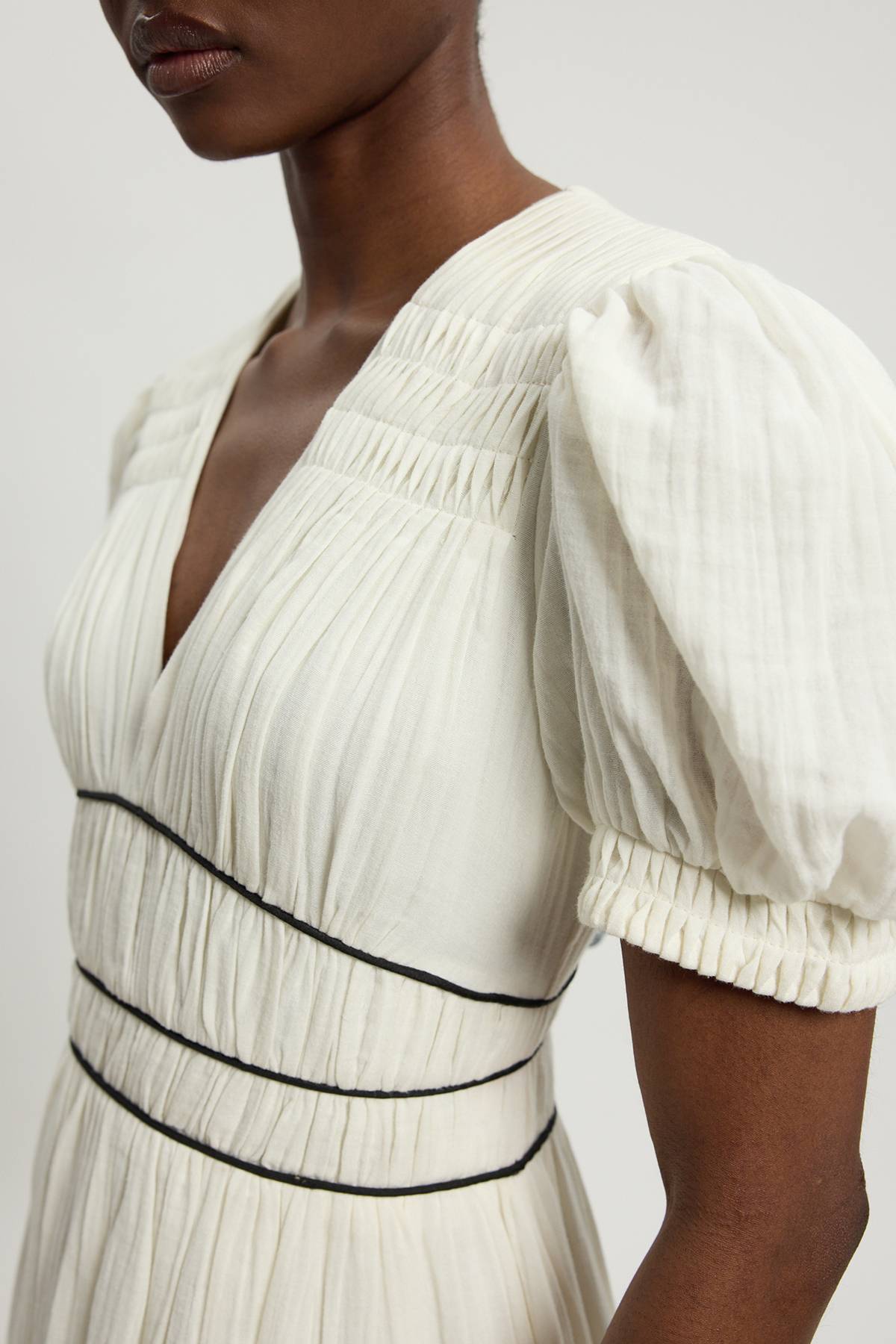 KarenMillen Robe Midi En Double Tissu Avec Passepoil Contrastant