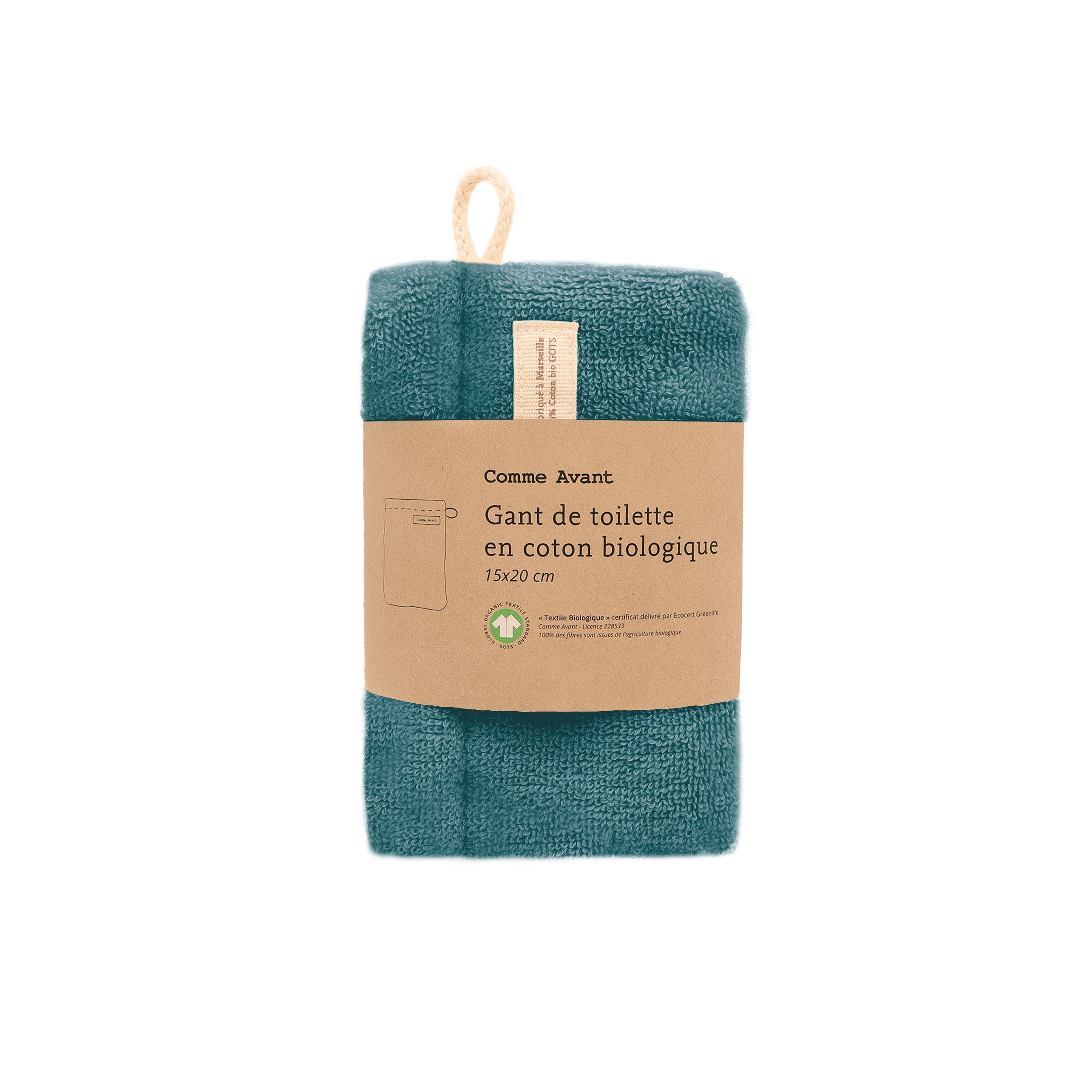 Gant de toilette en coton - Version 1 - Écru