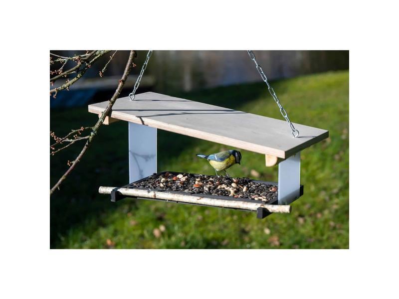 dobar Design-Vogelfutterhaus Futura II, 38 x 22 x 18 cm, Ho Minimalistische Futterstation für Wildvögel