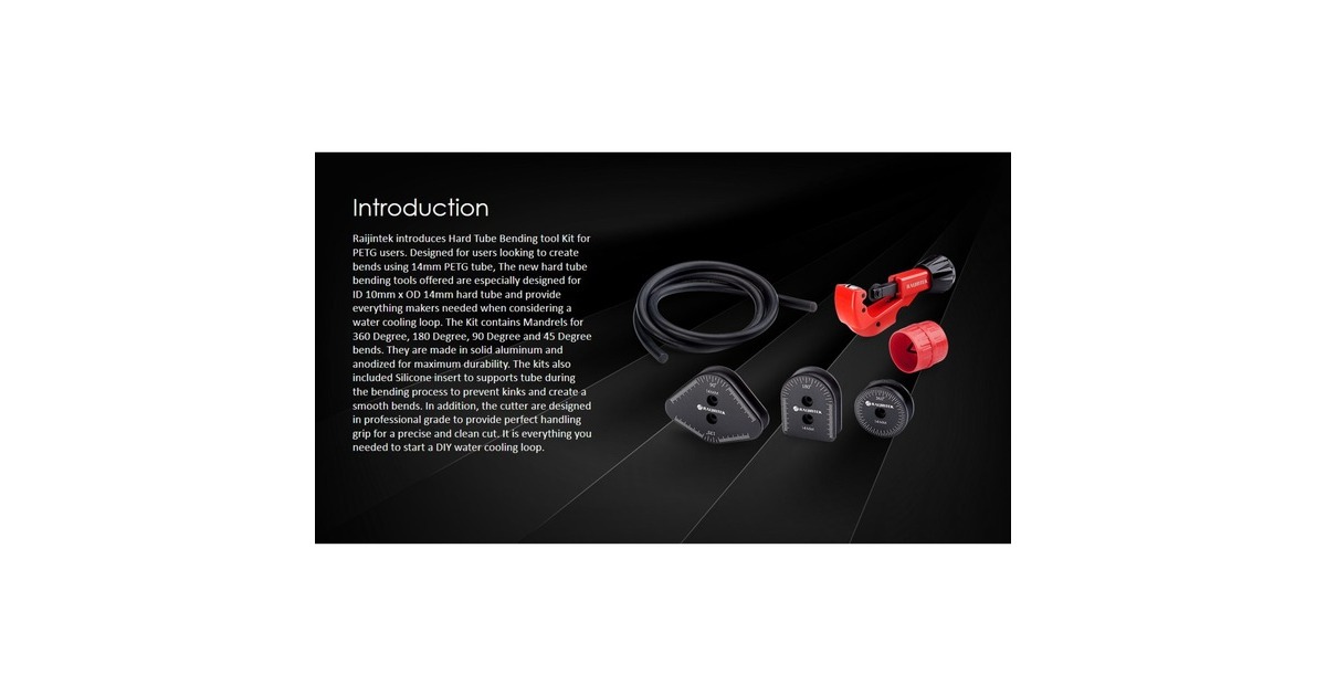 RAIJINTEKRAI-BT - Bending kits for 14 mm Tube pijpenbuiger  (Zwart/rood, 6-delig)