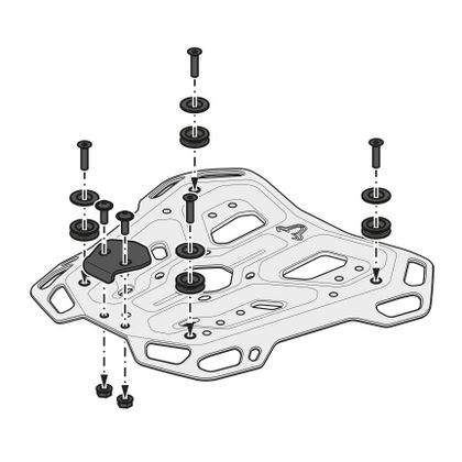 Porte Bagage SW-MOTECH ADVENTURE RACK - Noir