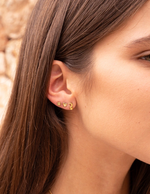 My Jewellery Studs met mini maan en ster MJ12107